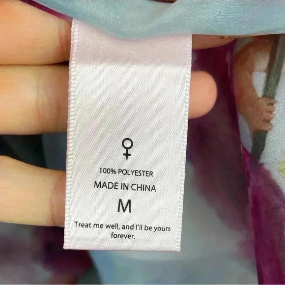 SELKIE The Cupid's Serenade Parliament Dress Women's Medium NWT Puff Sleeve Blue - Picture 14 of 16